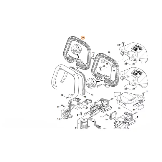 STIHL  Połówka uchwytu pałąkowego 4869 798 2300